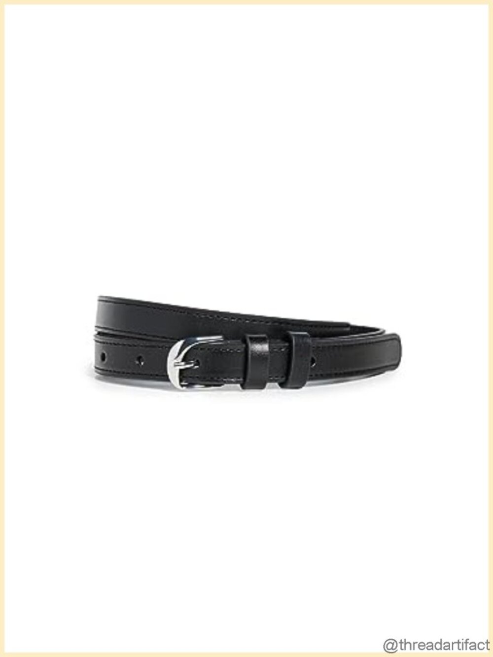 Petite Twist Buckle Belt with Silver-Tone Hardware Imported